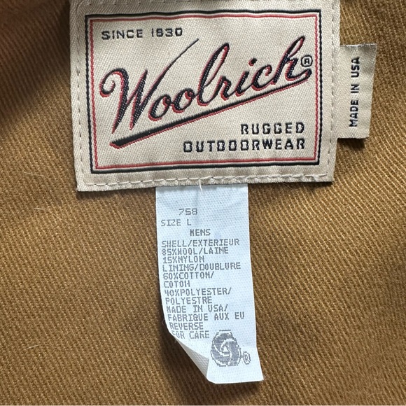 Vintage WOOLRICH Mackinaw 504 Buffalo Plaid Wool Jacket Mens lined Hunting Coat - Picture 9 of 9